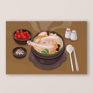 아트박스/꾸밈 ij783-아크릴액자_보양식삼계탕(대형)