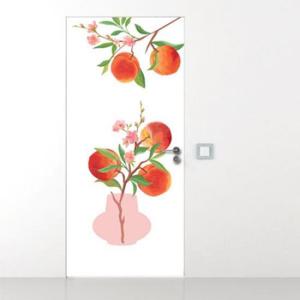 아트박스/꾸밈 gb784-사과나무와꽃병_현관문시트지