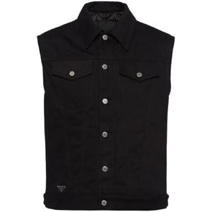 25 FW 프라다 불 버튼 업 데님 질레 GEB235SOOO1ZFB TP440960491