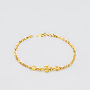 [베티블루] 995 999 24K 순금 더블 십자가 여성 여자 11.25g 금 팔찌