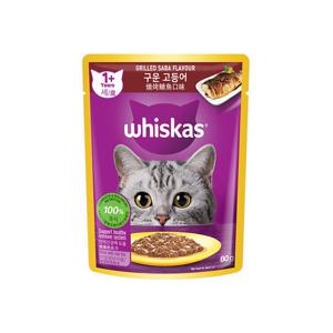 [12개세트] 위스카스 구운 고등어 파우치 80g