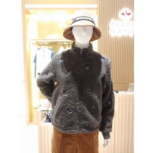 [파리게이츠]521E4TF402_GY-여성 꽃 패턴 자수 기본핏 보아 점퍼-(25년겨울)