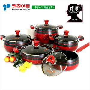 키친아트 신비(  )투톤경질냄비5종SET(10PCS)