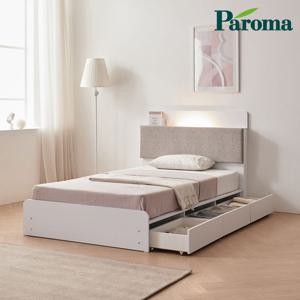 파로마 베이 라토 LED 3서랍 프리미엄유로탑70T SS 침대 ODM0089