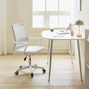 룸앤홈 프리모 메쉬 책상 의자 무헤드형 화이트프레임 /학생사무