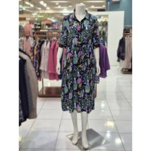 포라리 세이브존05 카라 인견 나염 원피스 SB21041