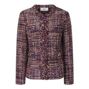 [베스띠벨리]글리터프린지히든버튼트위드자켓 BJJAX2125