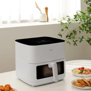 보아르 듀얼히팅 에어프라이어 8L 대용량 바스켓 에어프라이기 사각 투명 에프