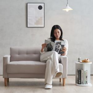 루비 2인용 쇼파 이지클린 패브릭 PU가죽 원룸 카페 작은방 공간활용 10Colors