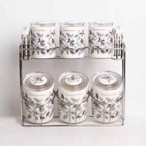 [골든벨] 버터플라이 그레이 양념밀폐용기 2단6P