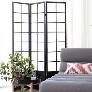 베스트리빙 공간분리 타탄문 3단 인테리어 원목 가벽 파티션