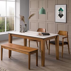 로드퍼니처/베네치아 4인용 세라믹 식탁세트(의자2벤치1)