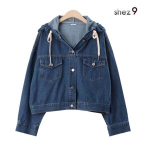 [쉬즈넘버나인]아크로 워싱 후드 청자켓