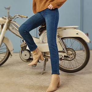 [럭스골프]골피아 HSLD23W 론즈데일 여성 슬림핏 약기모 데님 청