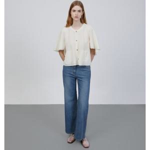 [주크] 훌 하프 슬리브 니트 자켓 Z252KSL010