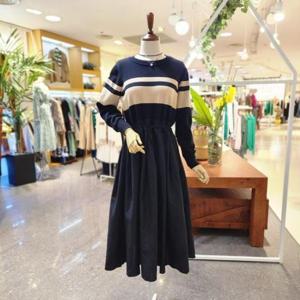 [멜로디가든][대구백화점SG]  M3F9O12_니트배색 원피스