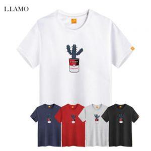 엘라모 캔선인장 반팔티셔츠 남녀공용 빅사이즈 S~4XL 남성티