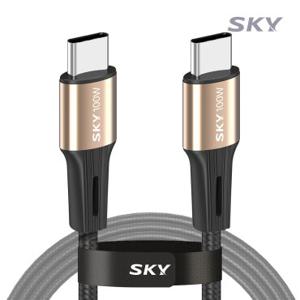 100W PD C to C타입 고강도 패브릭 초고속 충전 케이블 1.2m