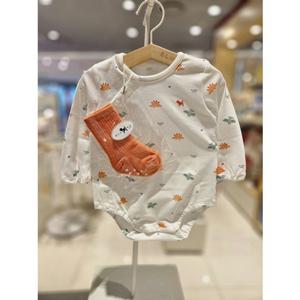 블루독베이비[hu] 25.FW OR)디노양말세트바디수트 45A70-040-11 신생아수트 우주복 바디슈트 출산선물