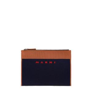 Marni 로고 자수 지퍼 클러치 백 PHMQ0007A0P4602 ZO195IRIS TP948123120