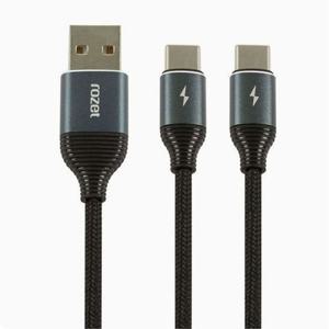 더블 C타입 충전케이블 1.2M RX-7820 패브릭 로제트 핸드폰충전 ctoc 더블케이블 케이블 충전 핸드폰 데이터케이블 충전케이블