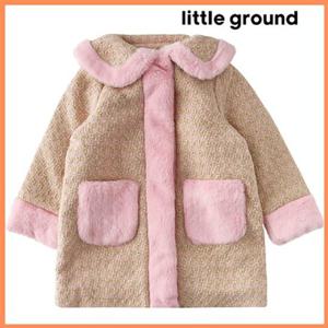 [리틀그라운드8] 룰라비(75C22-101-04)핑크트위드퍼코트 아동여아 아우터 점퍼 겨울 데일리 선물 코디룩