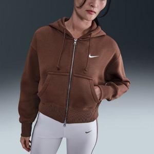 나이키후드집업 OQC HV2427-265 피닉스 플리스 루즈 풀집 크롭 후디 블랙