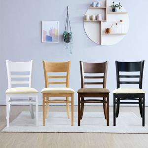 베스트리빙 캘빈 가죽좌판 인테리어 카페 원목의자 식탁의자 1개