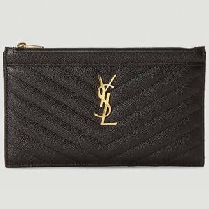 25 FW 생로랑 YSL 로고 쉐브론 퀼트 미니 클러치백 504922 BOW01 1000
