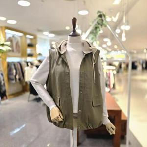 [멜로디가든]M25F8V106_니트후드탈 레더조끼