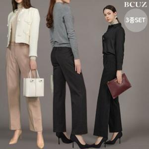 [론칭가 79,000원] 비커즈 여성 기모 텐션 와이드 팬츠 3종세트