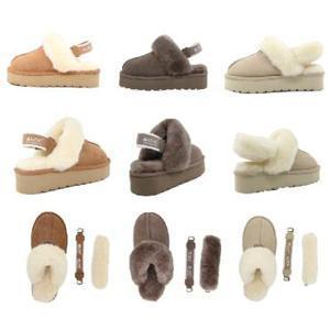 호주 어그슬리퍼 여성 겨울 양털 퍼 탈부착 플랫폼 밴딩 슬리퍼