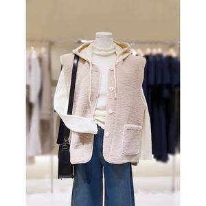 [숲]후드탈부착 뽀글이 조끼  SBADB321