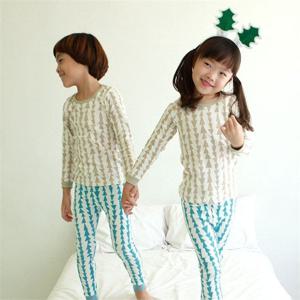 [올챙이]30수_트리브라운/봄가을/KC국산무형광/골지 아동내의 유아 아기 실내복 주니어잠옷