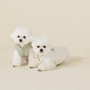 울리 린 하네스 패딩 베스트 블루 SM 강아지 의류/악세서리