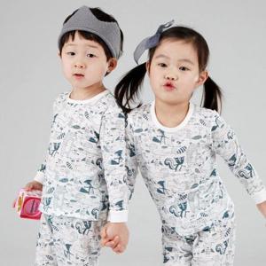 [올챙이]9부_숲속친구들/국산무형광/KC인증/아동내의 유아내복 아기실내복 주니어잠옷