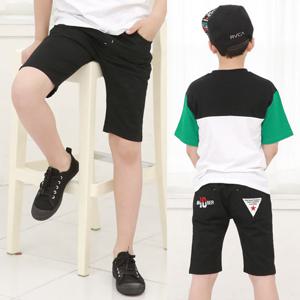 제이키드주니어 면반바지_블랙 주니어의류