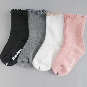 셔링 아동 여아 양말세트 4족 주니어 초등 중목 양말