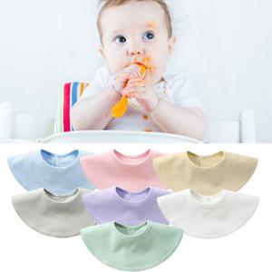 [엠케이] 라운드 360도 파스텔 유아 면 턱받이(원사이즈)204489