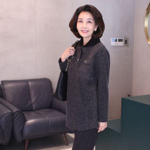 [쉬즈마담]T57238 보카시 니트카라 롱티 60대 엄마옷