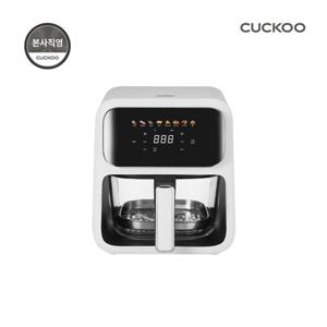 본사직영) 쿠쿠 4L 유리 글라스 투명 에어프라이어 화이트 CAF-L0410EW