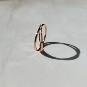 [블로썸스틸] 써지컬 스틸 큐빅 엑스 여자 반지 선물