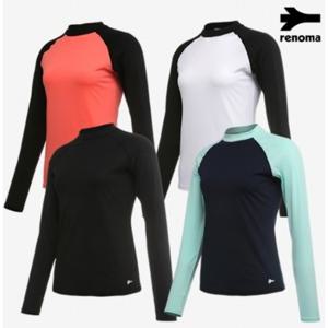 [레노마수영복]여성비치 TS20907SC    심플 서프 래쉬가드 TOP