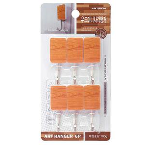 RT (5690) 우드행거(사각) (6개입)