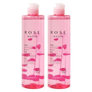 (2개)푸드어홀릭 로즈워터 토너 530ml /대용량 닦토 장미수스킨 진정 보습