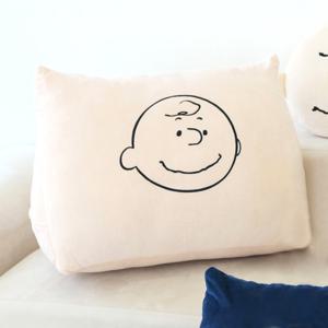 스누피 찰리 극세사 삼각등쿠션 등받이 원룸 헤드쿠션 (솜포함)