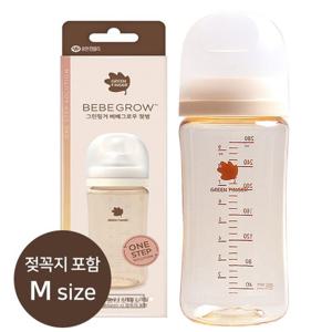 그린핑거 베베그로우 PPSU 젖병 280ml (크림 M꼭지)