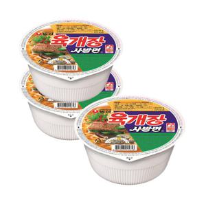 농심 육개장 사발면 86g 3개 / 컵라면 작은컵