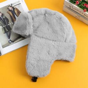 풍성한 귀달이 군밤모자(그레이) 방한 에스키모모자