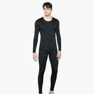 BYC 남자 내복 세트 겨울 기모 스판 내의 상하 블랙